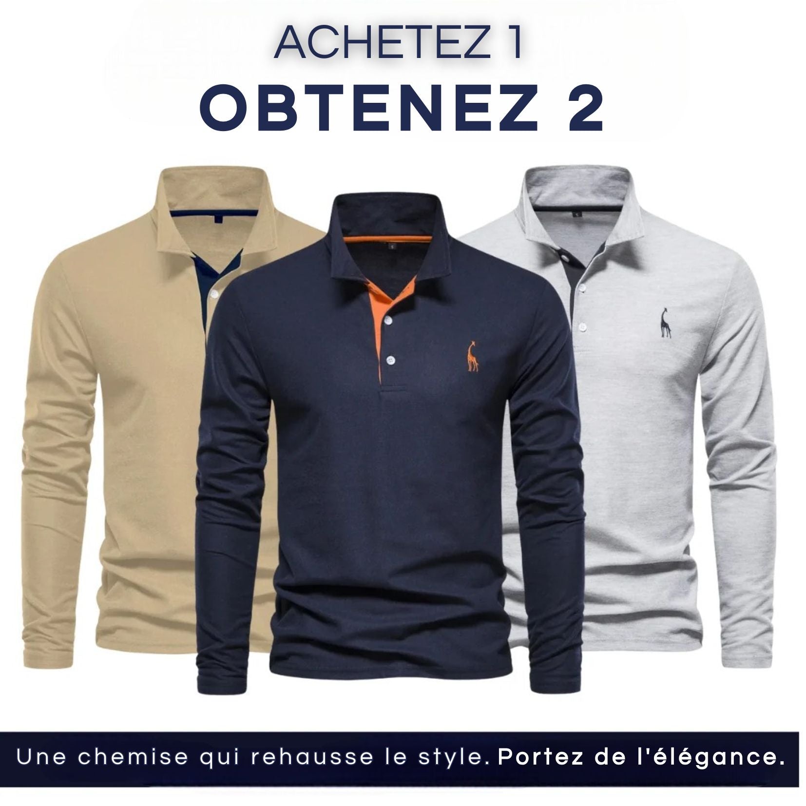 Payez 1 Prenez 2 | Kit Automne Hiver Polo Manches Longues