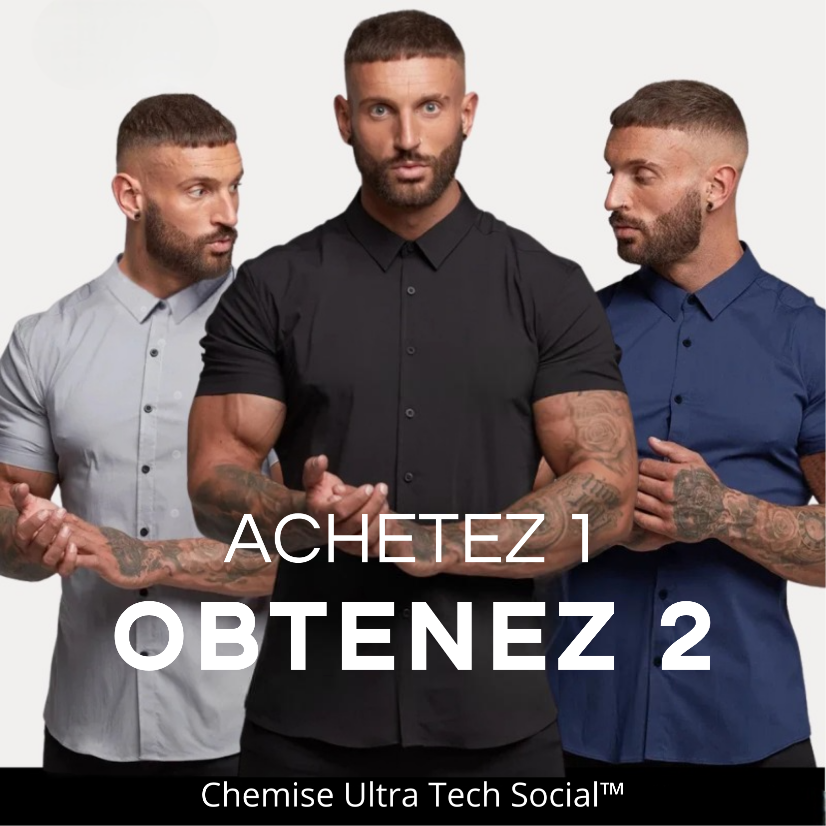 Achetez 1, obtenez 2 | Chemise Ultra Tech Social™ à manches courtes - anti-rides